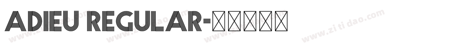 Adieu Regular字体转换